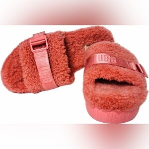 Pink UGG Fluffita Faux Shearling Slippers | Women’s Size 8 | Like New